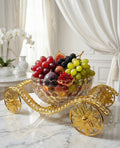 Golden Luxury Glass Fruit Basket
